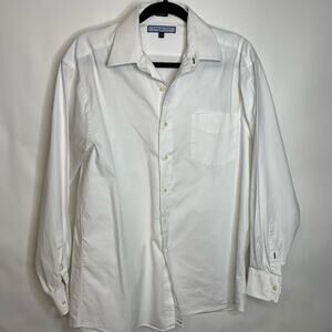 Tommy Hilfiger White Button Up Shirt Sz 16 34/35
